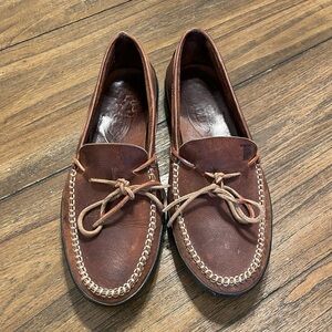 Tod’s Brown Leather Driving Loafers Men’s 9.5 (Estimated) Lace Moccasins Italy